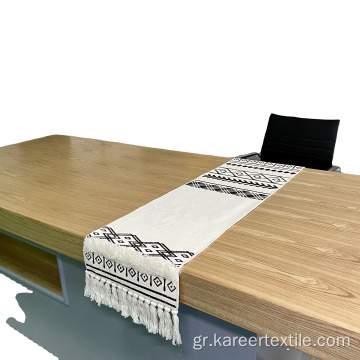 βαμβακερή γεωμετρική εκτυπωμένη διακόσμηση Long Boho Table Runner